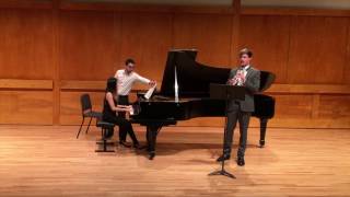 Clarinetist Eric Schultz Performs Martinu  Sonatina [upl. by Oicnoel]