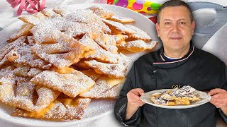 CHIACCHIERE di CARNEVALE FRITTE LEGGERE e BUONISSIME  La Ricetta FATTA in CASA [upl. by Ggerg]