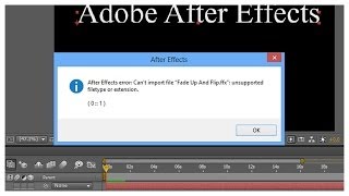 Solve After Effects error Cant import file  ICTHelpscom [upl. by Pernick]