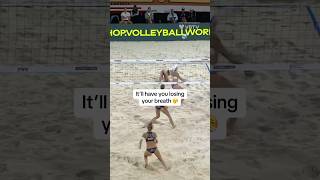 This beach volleyball RALLY is pure cardio 🏃‍♀️‍➡️💦 [upl. by Suzetta]