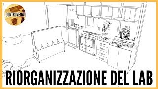 Progetto 3D in Sketchup del Laboratorio  Riorganizzare il LAB 0  falegnameria legno [upl. by Gert733]