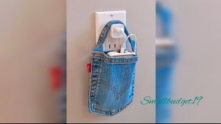 denim pocket wall organizer  denim pockets wall hanging  jeans wall pocket [upl. by Birchard]