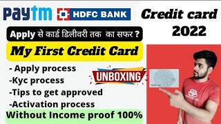 Paytm Hdfc credit card 2023 Apply process Unboxing and activation [upl. by Ninette816]