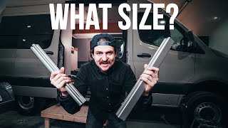 Does Size Matter What 8020 Sizes I Used  Sprinter Van Build [upl. by Brooking]