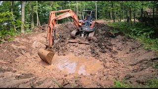 Welding an excavator bucket and digging pond [upl. by Aloibaf195]