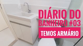 DIÁRIO DO BANHEIRO 03 Temos armário ❤️  Apartamento Tenda 41m2 [upl. by Fadil]