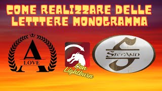 Come creare delle lettere monogramma con Lightburn [upl. by Pedroza395]