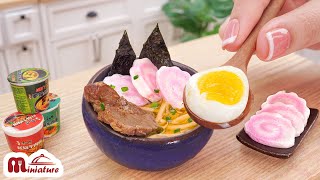 EATABLE Miniature Tonkotsu Ramen Noodles Recipe  ASMR Miniature Cooking [upl. by Rekoob]