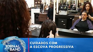 Escova progressiva produtos devem ser permitidos pela Anvisa  Jornal da Band [upl. by Morena]