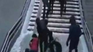 People falling on icy stairs [upl. by Nivled752]