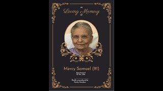 Mercy Samuel Funeral Service Live Streaming [upl. by Ichabod]