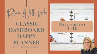 Plan With Me  Health Wellness Meal Planning  Classic Dashboard Happy Planner [upl. by Enelkcaj]