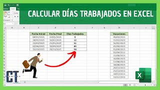 Como calcular los DIAS TRABAJADOS en EXCEL [upl. by Nna]