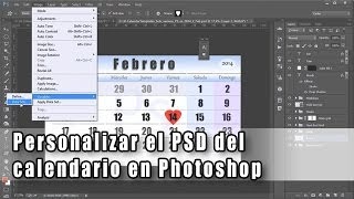 Personalizar plantilla del calendario psd en Photoshop [upl. by Olsen]