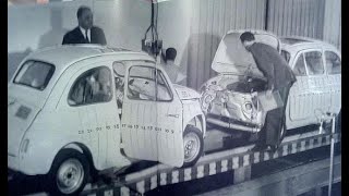 crash test Fiat 500 d epoca distrutte [upl. by Enneles995]