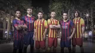 Nouveaux maillots 20132014 du FC Barcelone par Nike [upl. by Girovard]