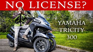 Yamaha Tricity 300 Review  Motorcycling Without A License [upl. by Marler]