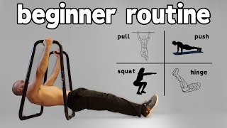 Beginner Calisthenics Workout At Home Full Routine [upl. by Arekahs]