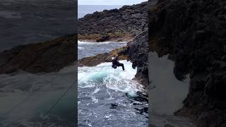 Northern Ireland cliff diving event setup is no joke 😮 shorts [upl. by Hnid930]