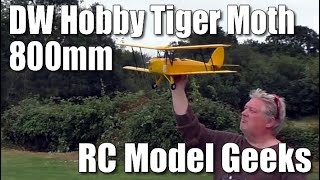 Honest DW Hobby Tiger Moth RC Plane Review  Build amp Flight Test by Captain Rob RC Model Geeks [upl. by Wattenberg]