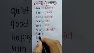 Synonymswords synonyms in english shortvideo work hard [upl. by Luahs726]