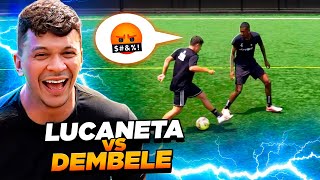 LUCANETA TOPOU O DESAFIO DE X1 SERÁ QUE DEMBELE AGUENTA ⚽️😱 [upl. by Oiliduab899]