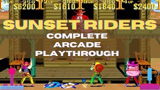 Sunset Riders 1991 Arcade Throwback  Full Playthrough  Rootin Tootin Wild West Fun [upl. by Ragg]