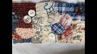 slowstitching project  inspired by Anne Brooke  sew4thesoulhannemade [upl. by Muns]