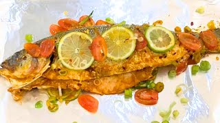 Tasty Oven Baked Sea Bass Recipe [upl. by Elysha]