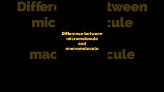 Difference between macromolecule and micromolecule । what is biomolecules l biology [upl. by Coralyn426]