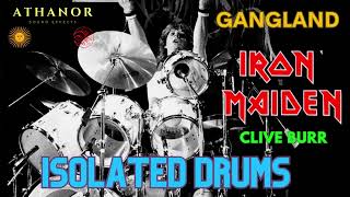 Iron Maiden Gangland Isolated DRUM Track Studio Version [upl. by Aniaj]