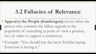 32 Fallacies of Relevance Part 1 [upl. by Massimo]