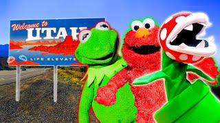 Elmo and Kermit The Frog MAKE a NEW FRIEND in UTAH [upl. by Mady]