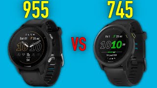 Garmin Forerunner 955 vs Garmin Forerunner 745  Full Specs Compare Smartwatches [upl. by Ainsley721]