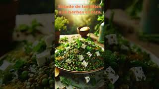 🥗 Un délice végétarien Salade de lentilles herbes feta et citron sainement [upl. by Schwejda]