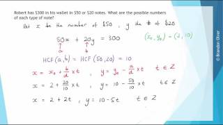 Linear Diophantine Equations  Ex 1 [upl. by Ainesy]