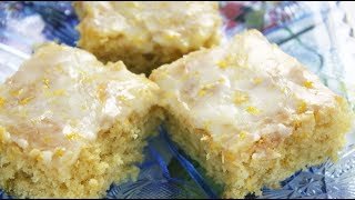 One Bowl Lemon Brownies  Super Easy Recipe [upl. by Agnizn]