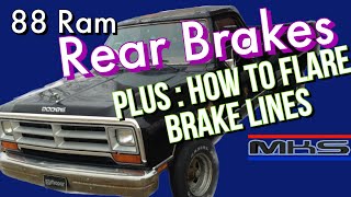 Gimme a BRAKE And Do it with FLARE Replacing Rear Brakes and Flaring Brake Lines on the 88 w150 [upl. by Dong]