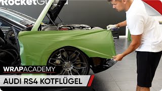 Audi RS4 Kotflügel folieren  Tutorial [upl. by Mosier103]