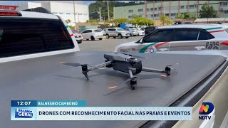 Drones com reconhecimento facial nas praias e eventos [upl. by Eyllib]