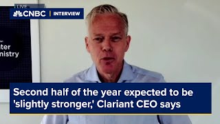 Second half of the year expected to be slightly stronger Clariant CEO says [upl. by Prentiss373]