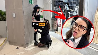 EXTREME FLIRT WITH GIRL IN CITY MALL  PRANKS 2023  CAT WOMAN [upl. by Linnell]