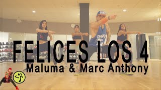 Maluma amp Marc Anthony  Felices los 4 Salsa Choreo Zumba [upl. by Elena]