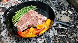 Best Campfire Meal  Seered Steak and Vegetables  Easy amp Affordable [upl. by Gildas251]