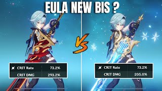 Eula Weapon Comparison Redhorn R1 vs Broken Pines R1  Genshin Impact [upl. by Ahsenet583]