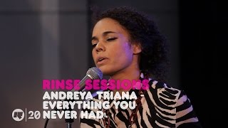 Andreya Triana  Everything You Never Had — Rinse Sessions [upl. by Howie]