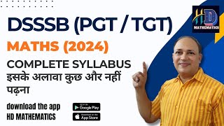 DSSSB PGTTGT maths complete syllabus 2024 dsssb dsssbpgt dsssbtgtmaths [upl. by Atirehc]