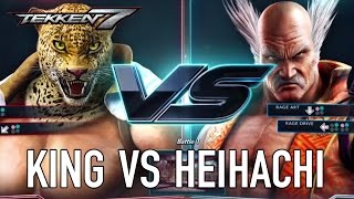 Tekken 7  PS4XB1PC  King VS Heihachi Character Gameplay [upl. by Neau]