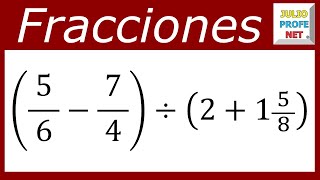 OPERACIONES CON FRACCIONES POSITIVAS Y NEGATIVAS  Ejercicio 4 [upl. by Alesiram]