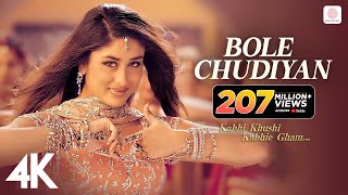 Bole Chudiyan  K3G  Amitabh Shah Rukh Kajol Kareena Hrithik  Udit Narayan  Karan Johar  4K [upl. by Faxen]